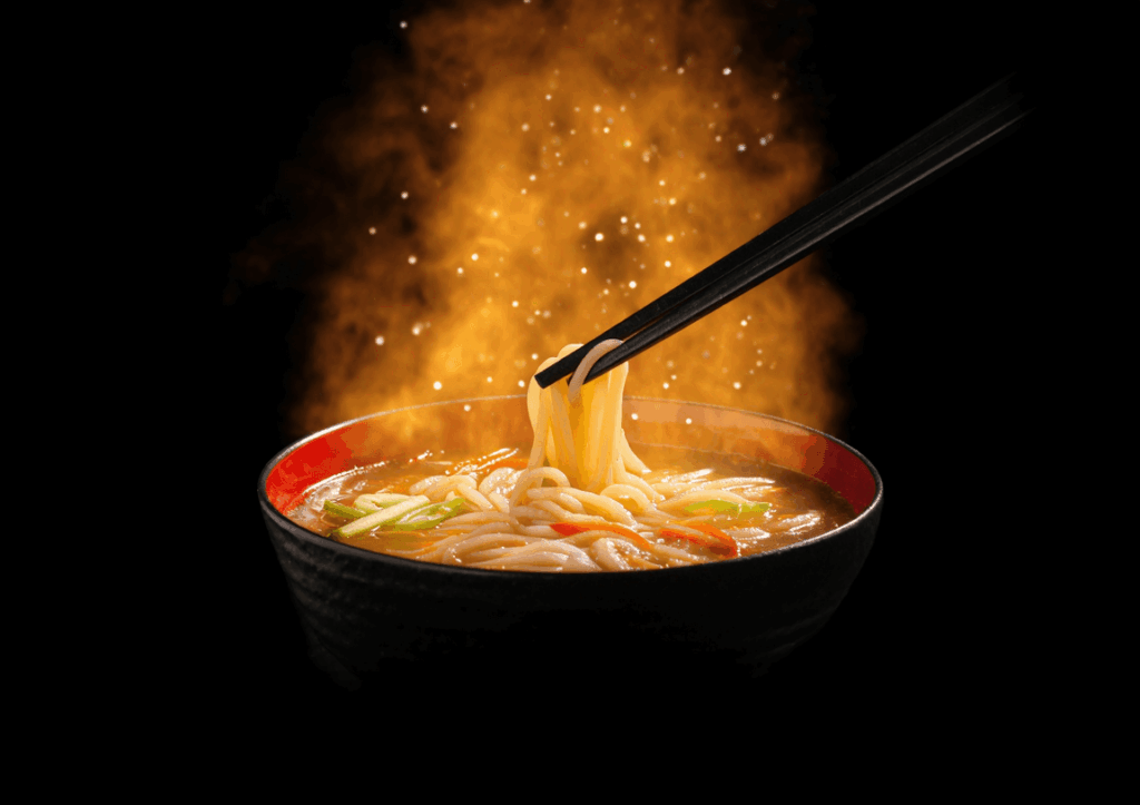 pastis&olive_Soupe asiatique minute
🖼️ Soupe fumante dans un bol asiatique avec baguettes posées dessus