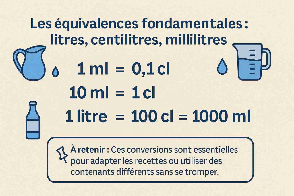 découvrez comment convertir facilement des décilitres en centilitres grâce à notre guide pratique. apprenez les formules et astuces pour effectuer vos conversions en cuisine ou en laboratoire avec précision.