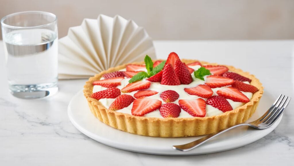 pastis&olive-Tartelette classique aux fraises