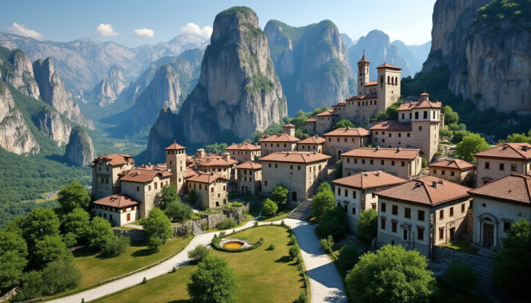 découvrez kalambaka, une ville unique au pied des célèbres monastères des météores. explorez ces joyaux architecturaux perchés sur des formations rocheuses impressionnantes et plongez dans l'histoire et la beauté naturelle de la région.