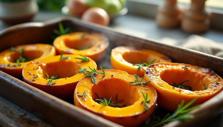découvrez une recette simple et savoureuse d'accompagnement de butternut au four, parfaite pour sublimer vos repas avec douceur et gourmandise.